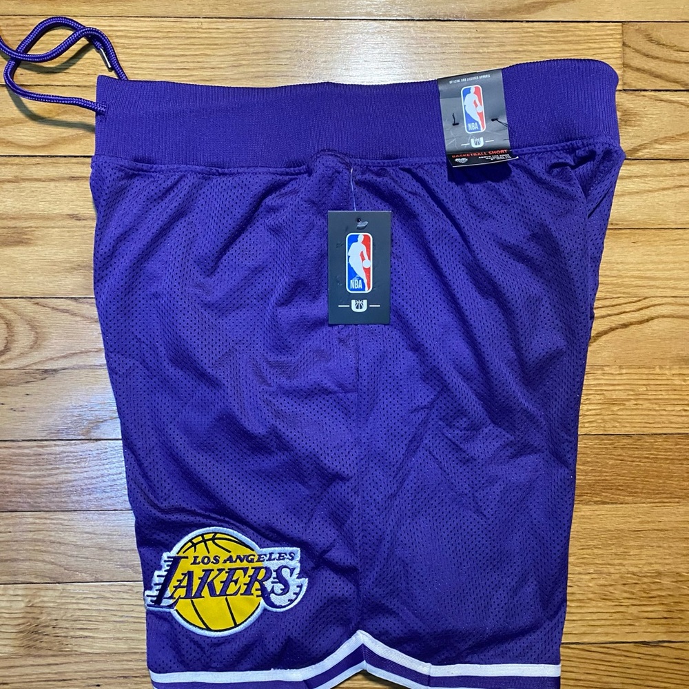 Ultra NBA Active Mesh Basketball Shorts 8” los Angels Lakers New! Men’s Sz L